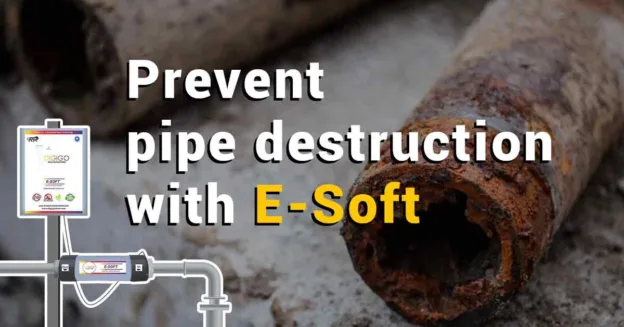 Scale buildup in pipes and solution with Industrial water softener